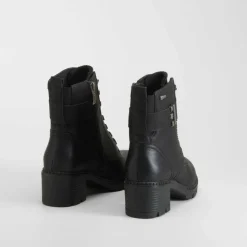 Sale Botín tacón cordón negro Mujer Botines Tacón