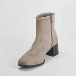 Online Botín tacón Double Fit elástico taupe Mujer Botines Tacón