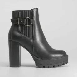 Best Botín tacón negro con suela track PICCOLA PIU Mujer Botines Tacón