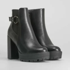 Best Botín tacón negro con suela track PICCOLA PIU Mujer Botines Tacón