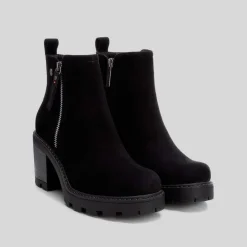 Sale Botín tacón negro Mujer Botines Tacón