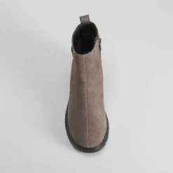 Sale Botín tacón piel beige oscuro Mujer Botines Tacón