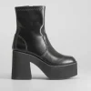 Discount Botín tacón plataforma negro Mujer Botines Tacón