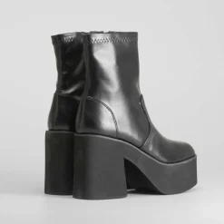 Discount Botín tacón plataforma negro Mujer Botines Tacón