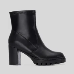 New Botín tacón plataforma track negro Mujer Botines Plataforma|Botines Tacón