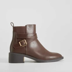 Clearance Botín tacón tapa marrón PICCOLA PIU Mujer Botines Tacón