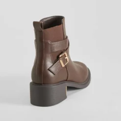 Clearance Botín tacón tapa marrón PICCOLA PIU Mujer Botines Tacón