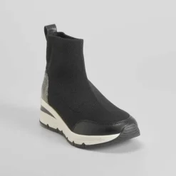 Clearance Botín talón snake Shock Absorber negro Mujer Botines Planos