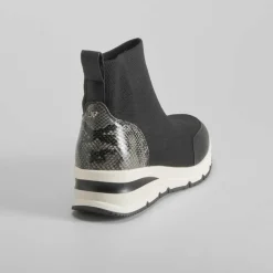 Clearance Botín talón snake Shock Absorber negro Mujer Botines Planos