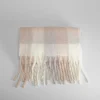 Outlet Bufanda print cuadros rosa beige MKL Mujer Complementos Para Mujer