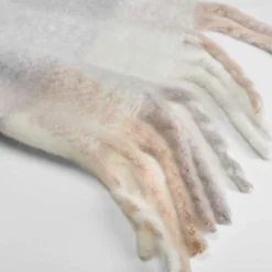 Outlet Bufanda print cuadros rosa beige MKL Mujer Complementos Para Mujer