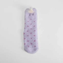 Clearance Calcetín antideslizante unicornio lila Calcetines