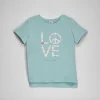 New Camiseta verde love mujer Ropa Y Téxtil