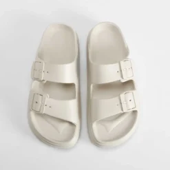 Outlet Chancla bio track hebillas gris Mujer Chanclas