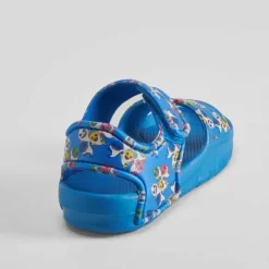 Online Chancla de playa velcro tiburones azul Chanclas