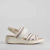 Clearance Chancla de tiras blanca Mujer Chanclas