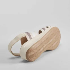 Clearance Chancla de tiras blanca Mujer Chanclas