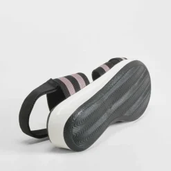 Chancla de tiras negra Mujer Chanclas