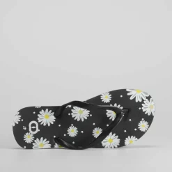 Best Chancla margaritas negra DRIVE Mujer Chanclas