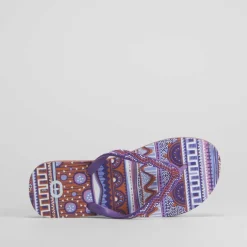 Best Chancla étnica morada DRIVE Mujer Chanclas