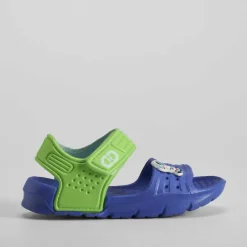 Hot Chancla velcro bebé azul y verde Chanclas