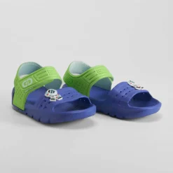 Hot Chancla velcro bebé azul y verde Chanclas