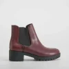 Best Chelsea básico burdeos Mujer Botines Planos|Básicos X Menos