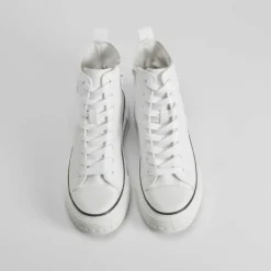 Hot Deportiva alta cuña blanca Mujer Zapatillas Altas