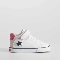 Hot Deportiva alta piel estrella blanca Zapatillas Deportivas