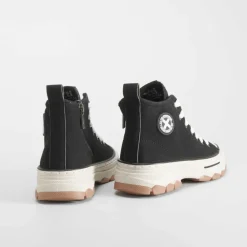 New Deportiva alta piso dentado negra Zapatillas Altas