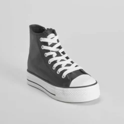 Hot Deportiva alta plataforma juvenil negra OH GIRL Zapatillas Altas