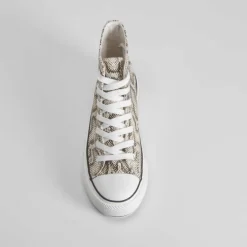 Online Deportiva alta plataforma serpiente gris Mujer Zapatillas Altas|Básicos X Menos