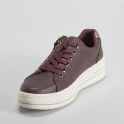 Deportiva casual burdeos Mujer Sneakers