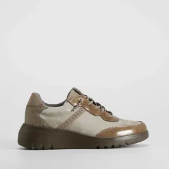 Outlet Deportiva casual cordón taupe Mujer Sneakers