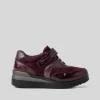 Sale Deportiva casual cremallera lateral burdeos Mujer Sneakers