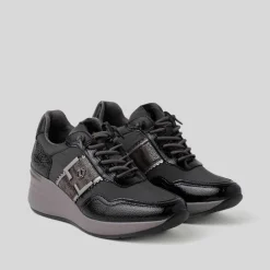 Best Deportiva casual cuña animal negra Mujer Sneakers
