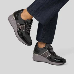 Best Deportiva casual cuña animal negra Mujer Sneakers