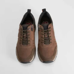 Sale Deportiva casual impermeable marrón Hombre Sneakers