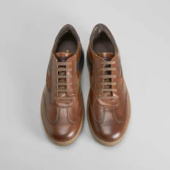 Clearance Deportiva casual piel marrón Hombre Sneakers