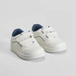 Sale Deportiva con velcro bebé blanca y azul Zapatillas Deportivas