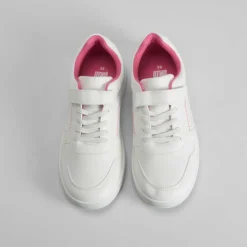 Clearance Deportiva con velcro blanca y rosa Zapatillas Deportivas
