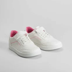 Clearance Deportiva con velcro blanca y rosa Zapatillas Deportivas
