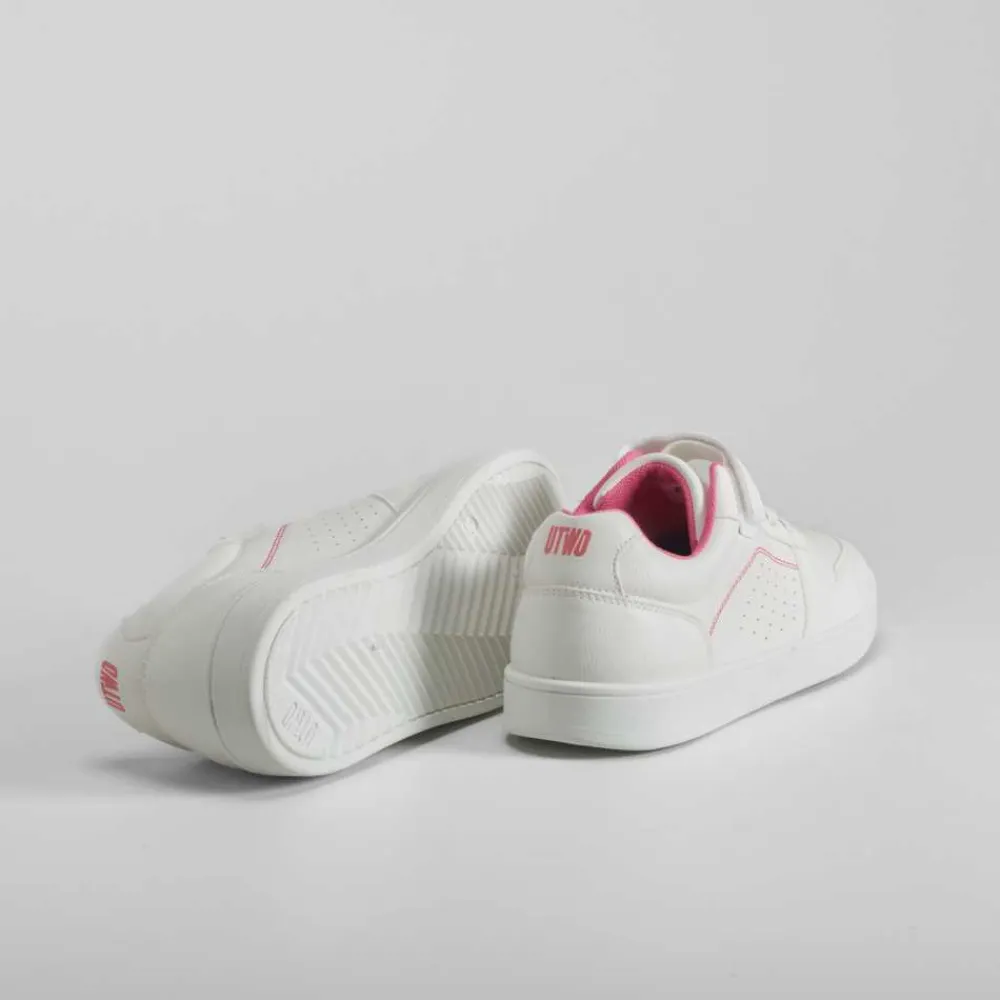 deportiva_con_velcro_blan_SKUyzScXr56d7_3.webp Clearance Deportiva con velcro blanca y rosa Zapatillas Deportivas