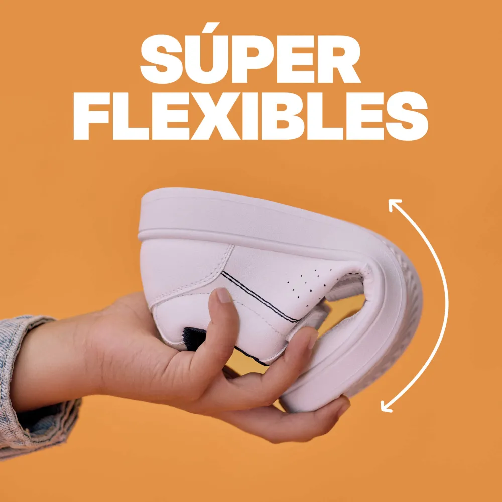 deportiva_con_velcro_blan_SKUyzScXr56d7_4.webp Clearance Deportiva con velcro blanca y rosa Zapatillas Deportivas