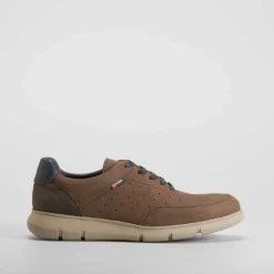 Online Deportiva confort rukwa piel marrón Hombre Sneakers