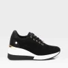 Discount Deportiva cuña mesh negra Mujer Sneakers