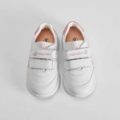 Discount Deportiva piel tres velcros blanca Zapatillas Deportivas