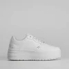Deportiva plataforma básica blanca Mujer Sneakers