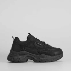 Hot Deportiva plataforma chunky negra Mujer Sneakers