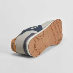 Discount Deportiva retro casual azul marino y gris Hombre Sneakers